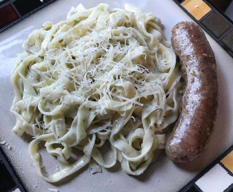 Basil and Garlic Fettuccine